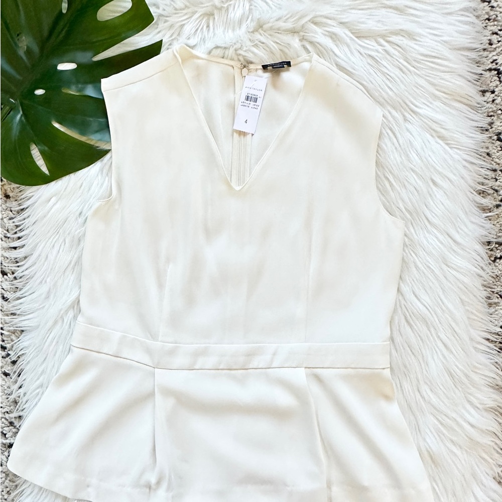 Elegant Cream Sleeveless Top